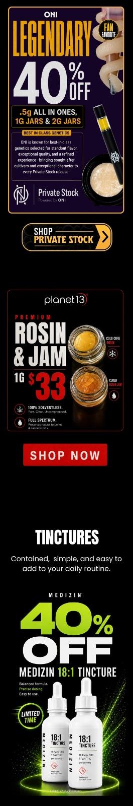 40% Off ONI Products & Premium Rosin Deals