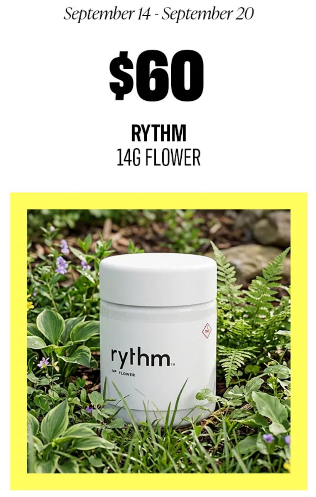 Rythm 14G Flower for $60 - Cannabis deal image