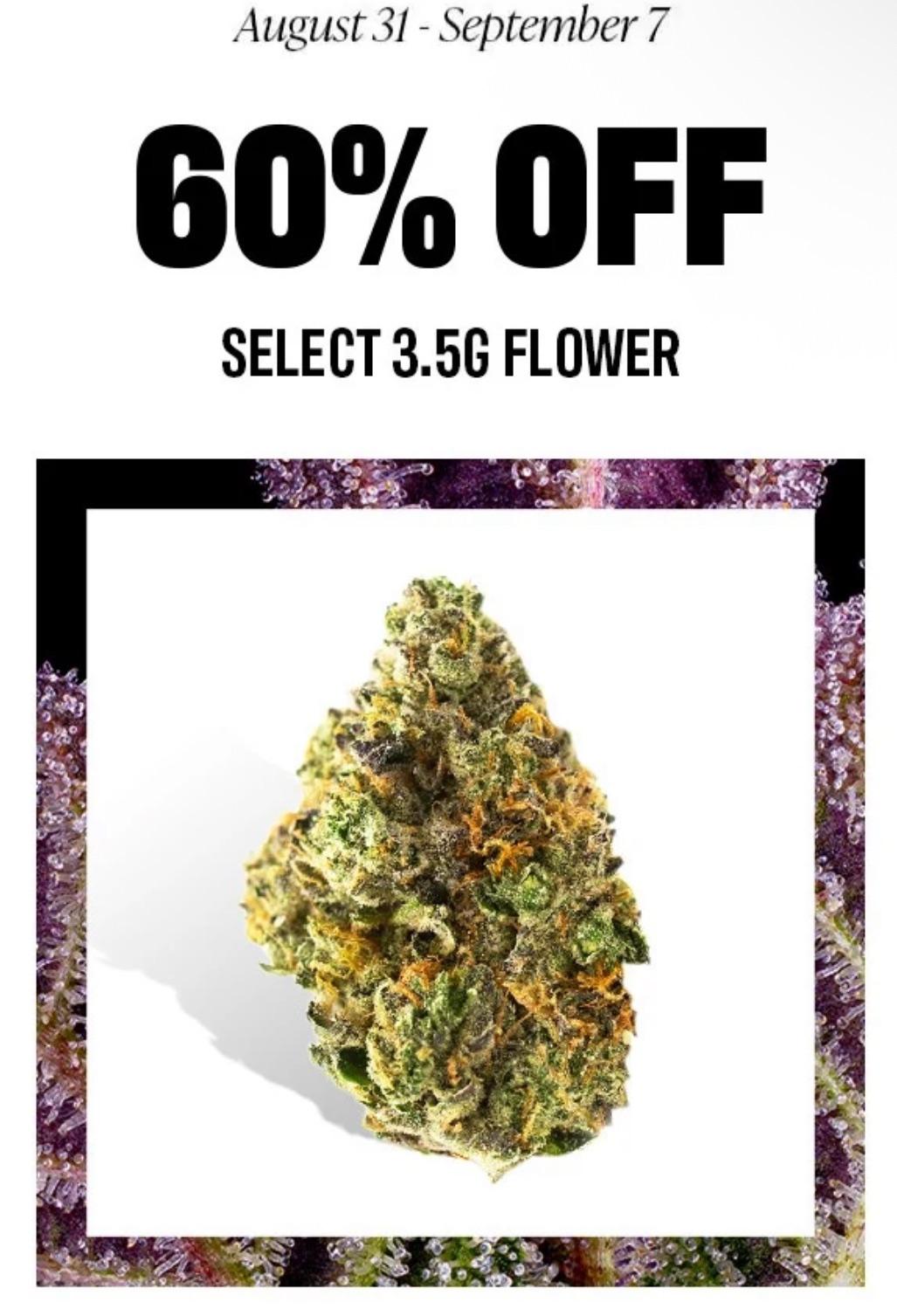 60% Off Select Flower All Week
