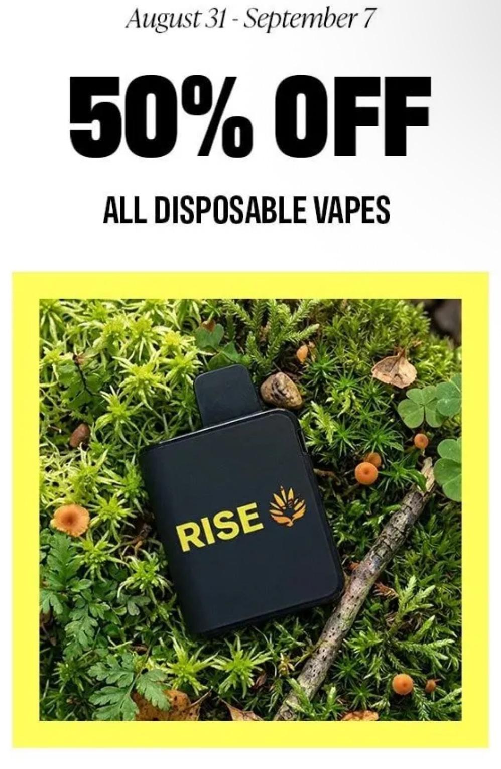 50% Off All Disposable Vapes This Week