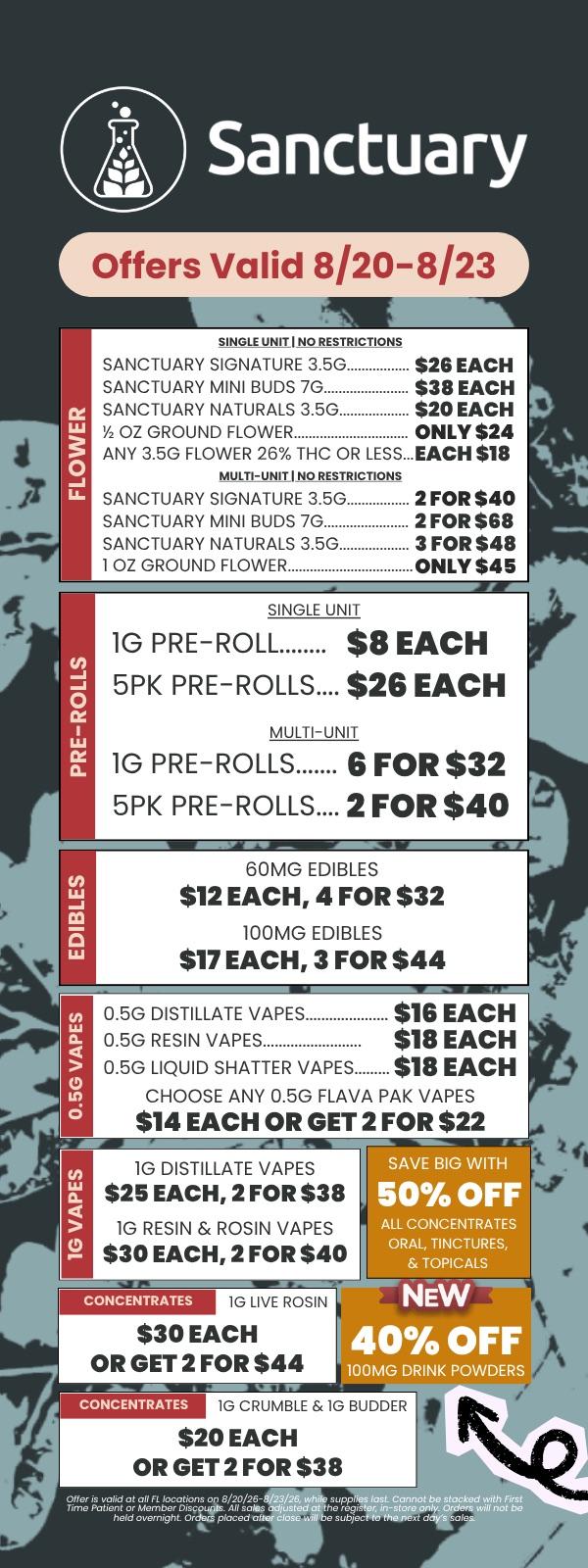 Flower, Pre-Rolls, Vapes & Concentrates Deals - Cannabis deal image
