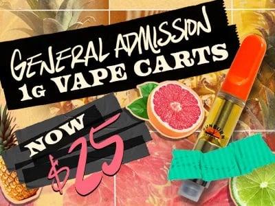 1G Vape Carts Now $25