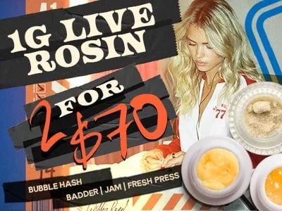2G Live Rosin For $70 Deal