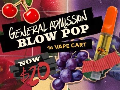 General Admission Blow Pop Vape Cart Deal - Cannabis deal image