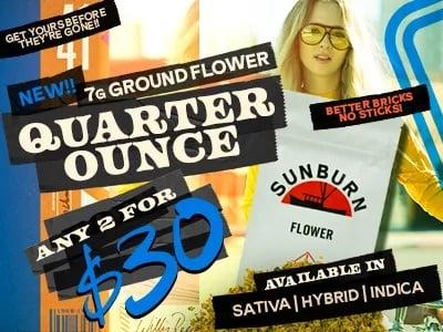 Any 2 Ground Flower for $30 - Cannabis deal image