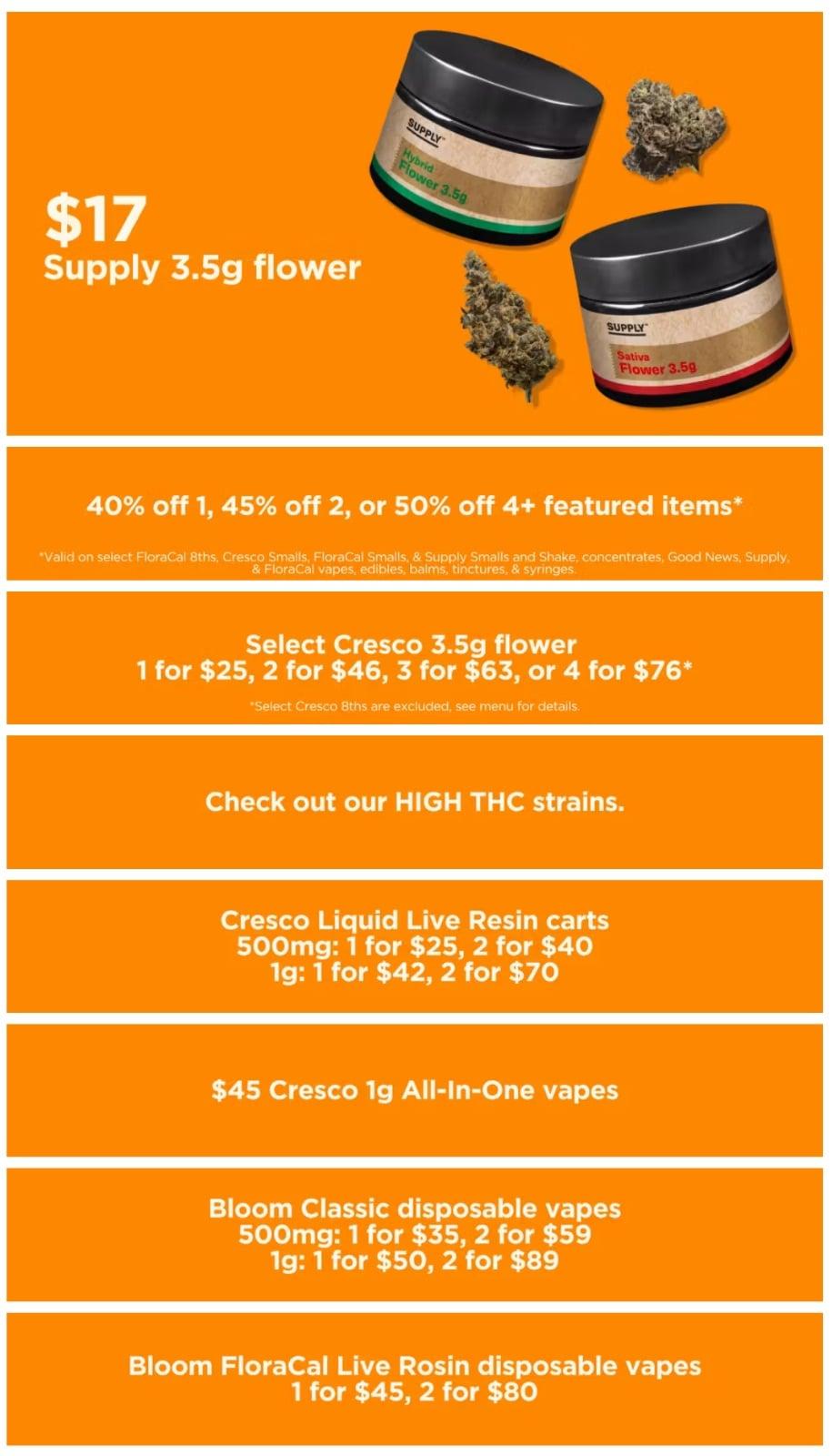 50% Off Featured Items & Vape Deals - Cannabis deal image