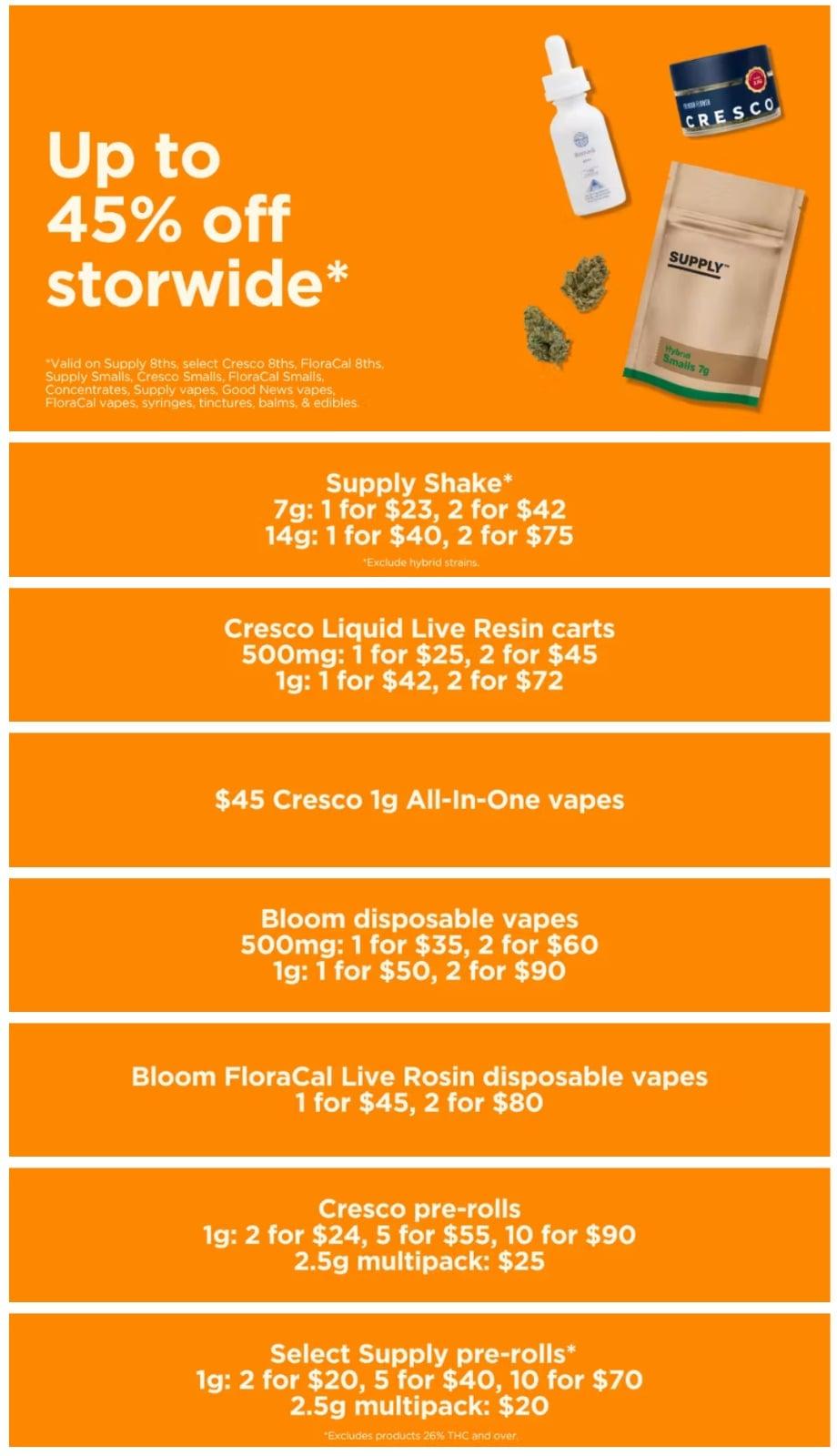 Up to 45% Off Storwide & Select Deals