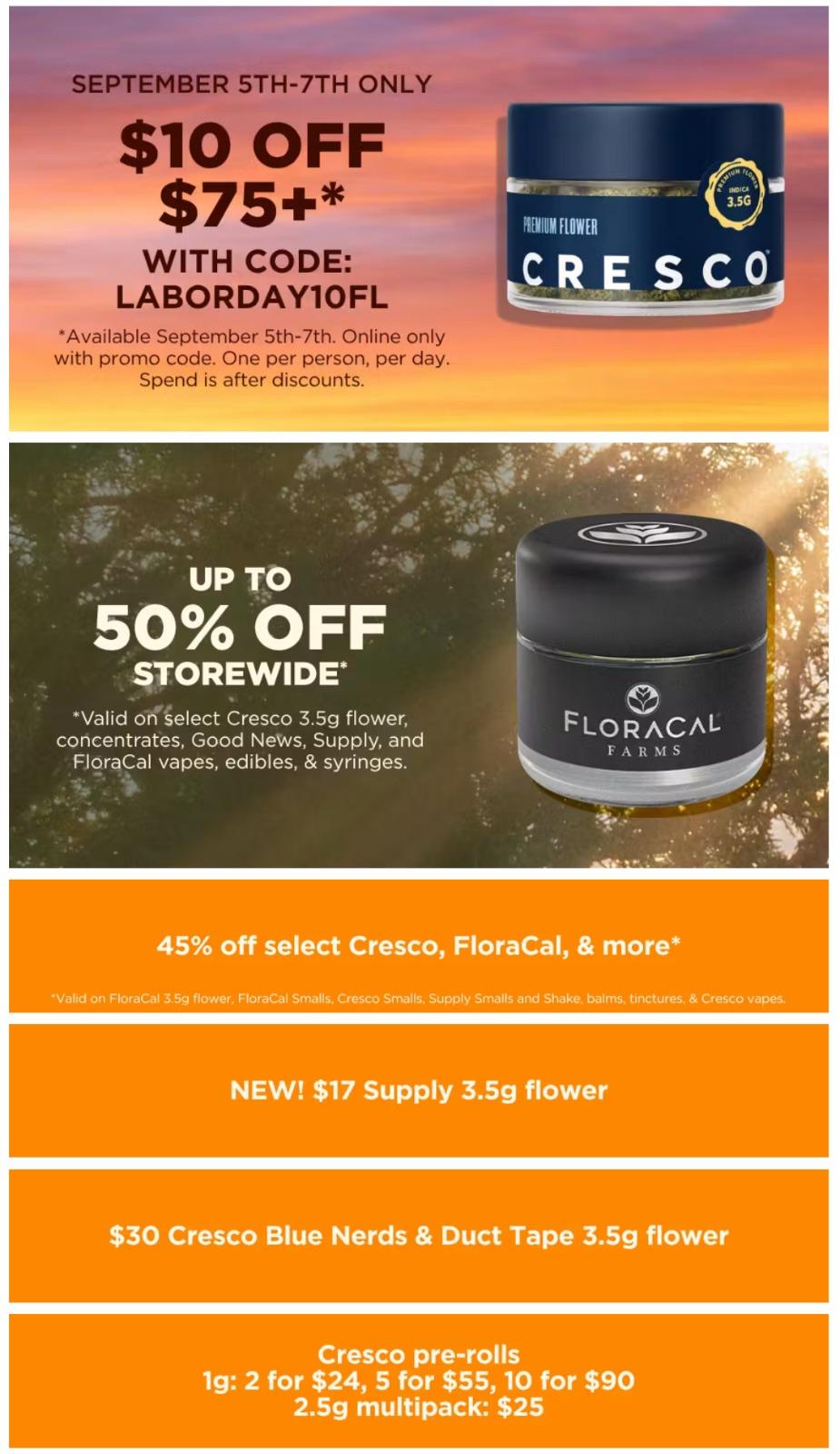 September Deals: 50% Off Storewide & More - Cannabis deal image