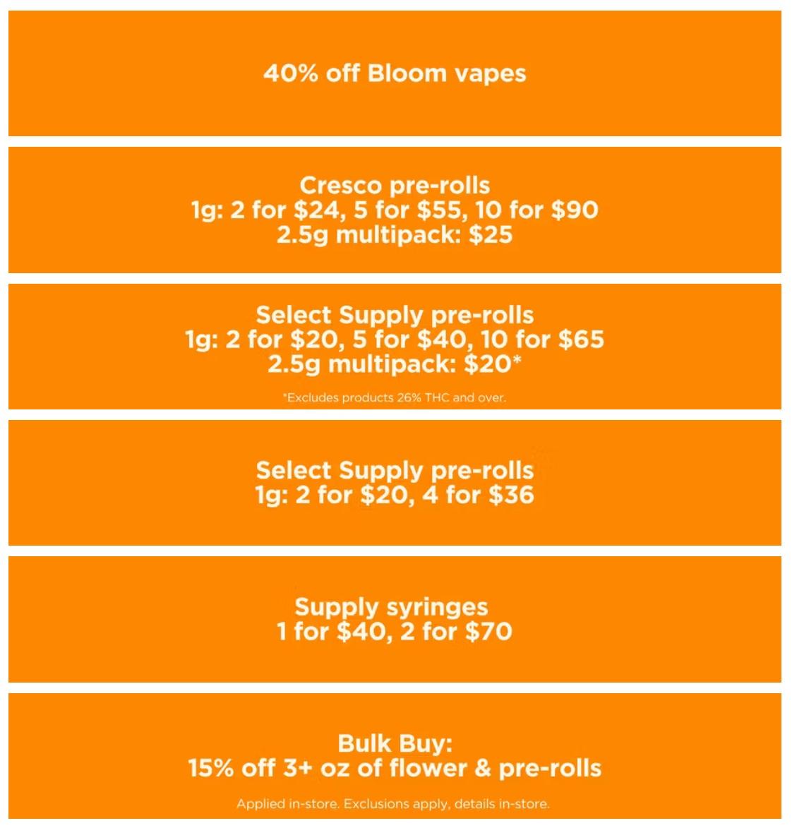40% Off Vapes & Bulk Flower Deals