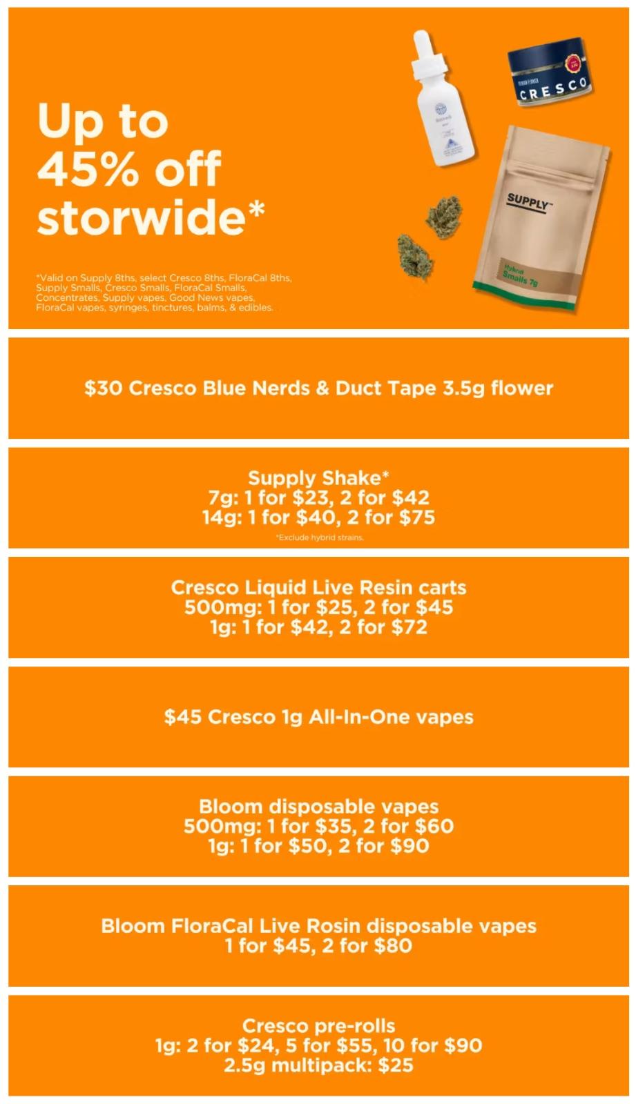 Up to 45% Off Storewide Deals