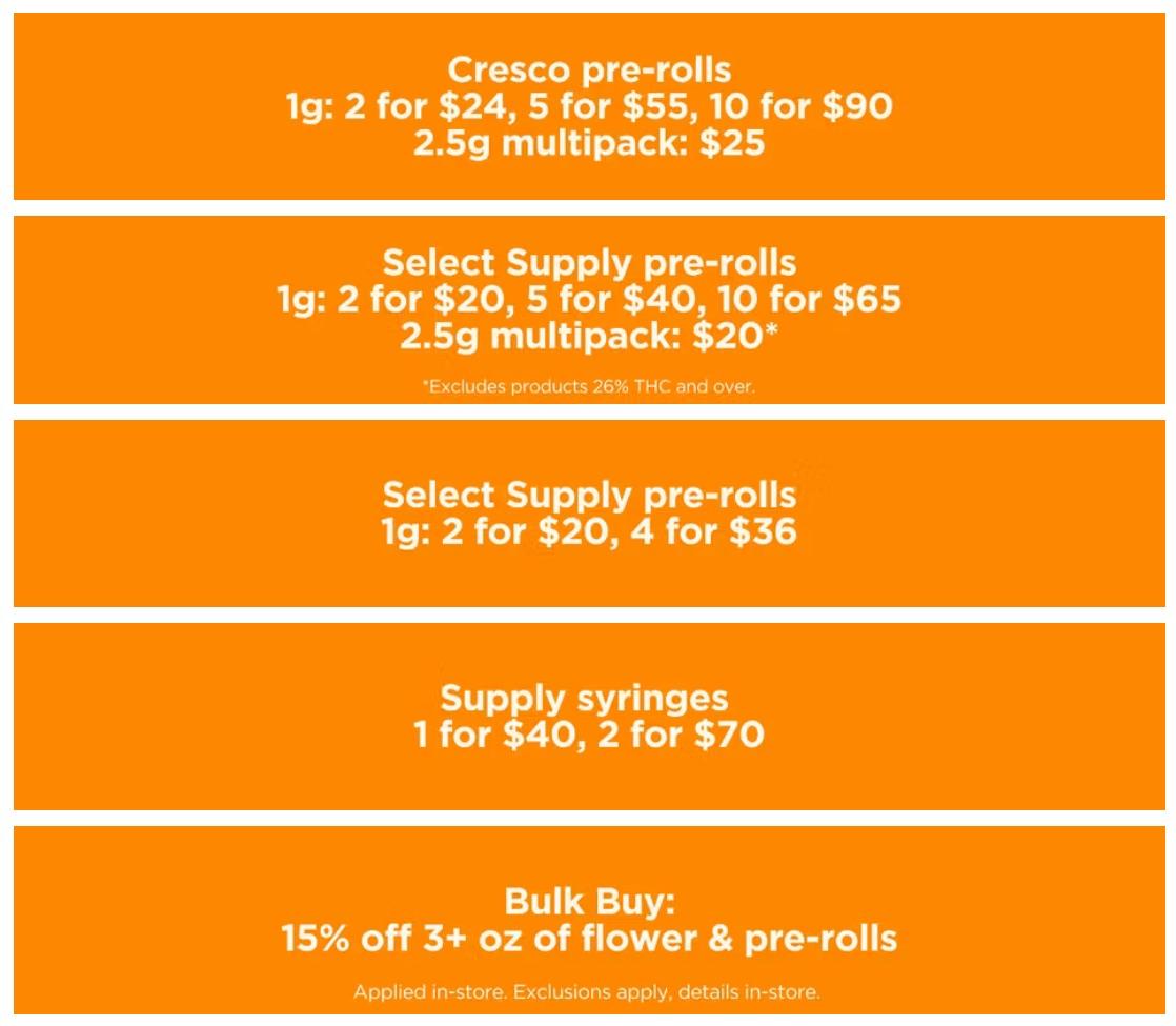 Pre-Roll & Bulk Flower Deals This Week