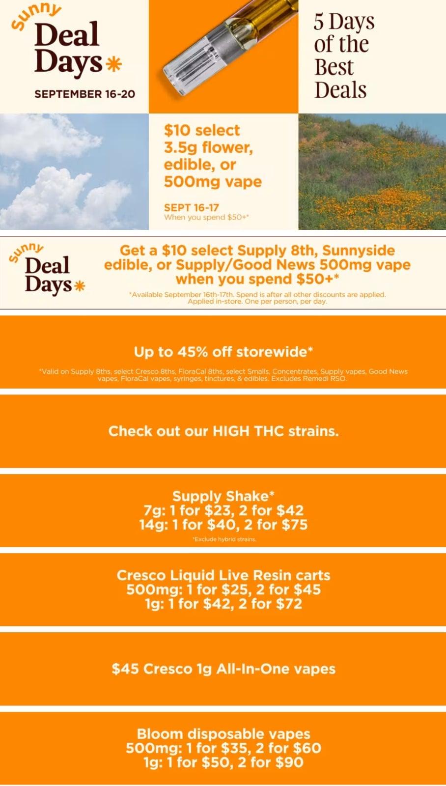 September Deal Days: Special Prices & Storewide Savings