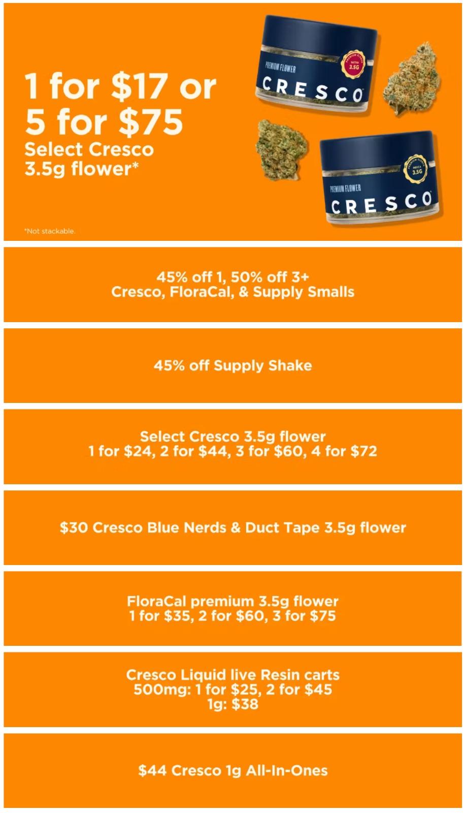 Flower, Vapes, & Concentrates Deals