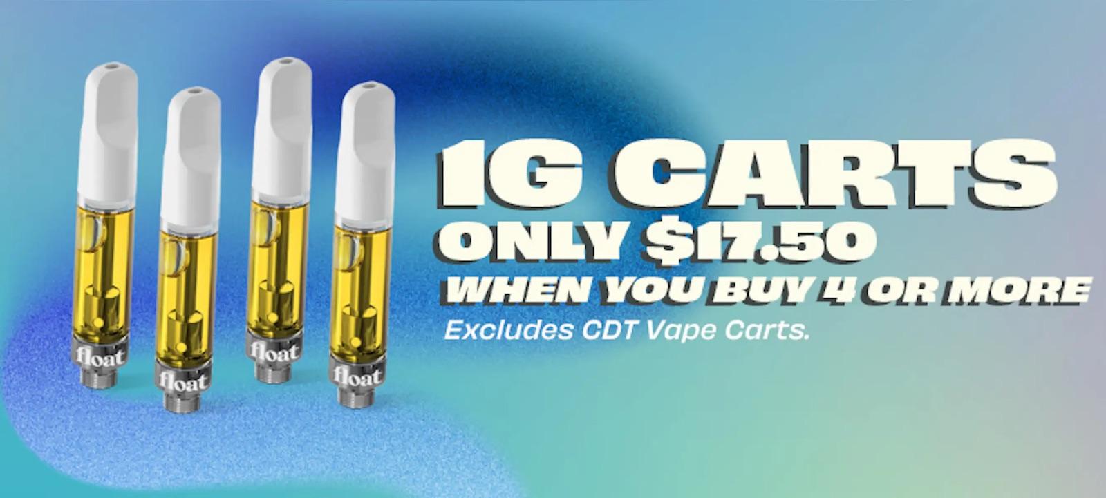 1G Carts Only $17.50 When You Buy 4+