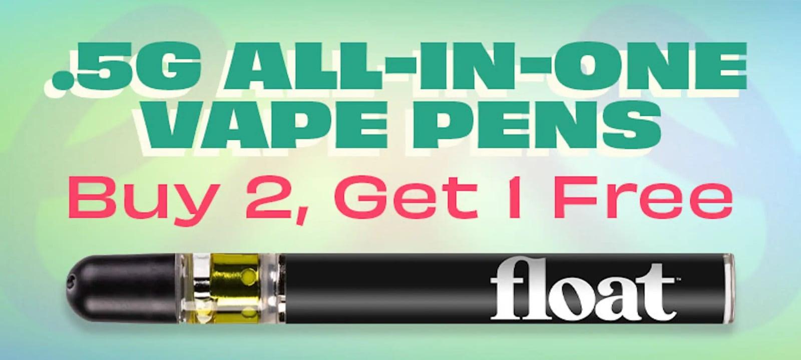 Buy 2 Get 1 Free on Float Vape Pens - Cannabis deal image