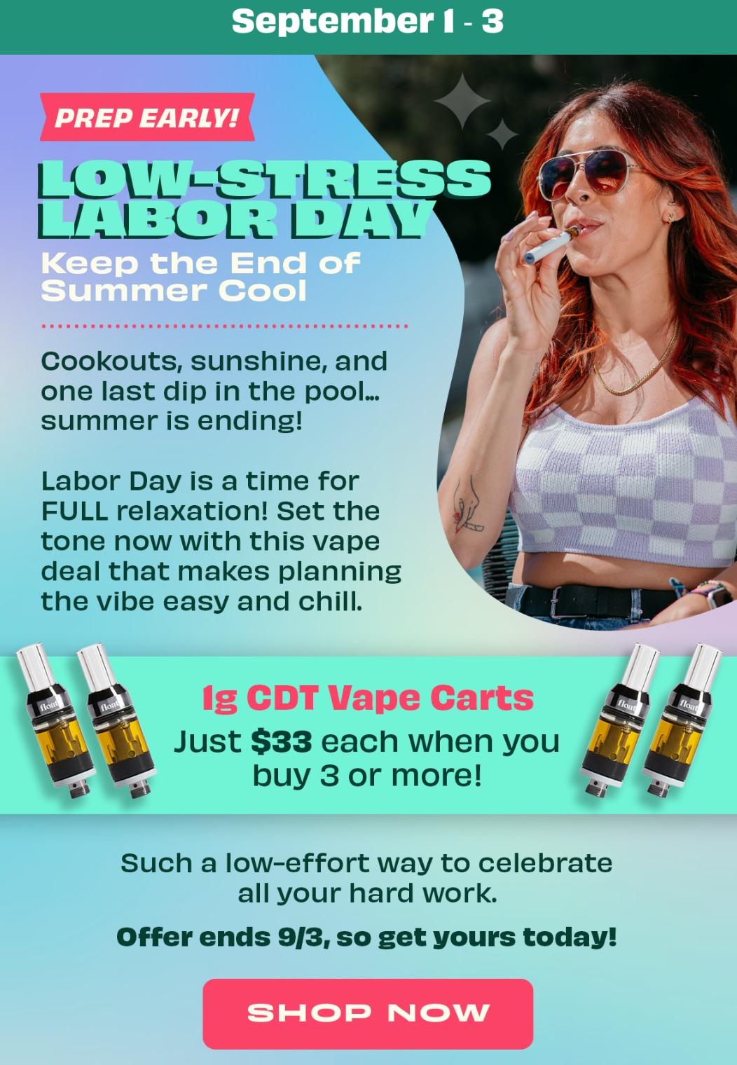 Labor Day Vape Cart Deal!