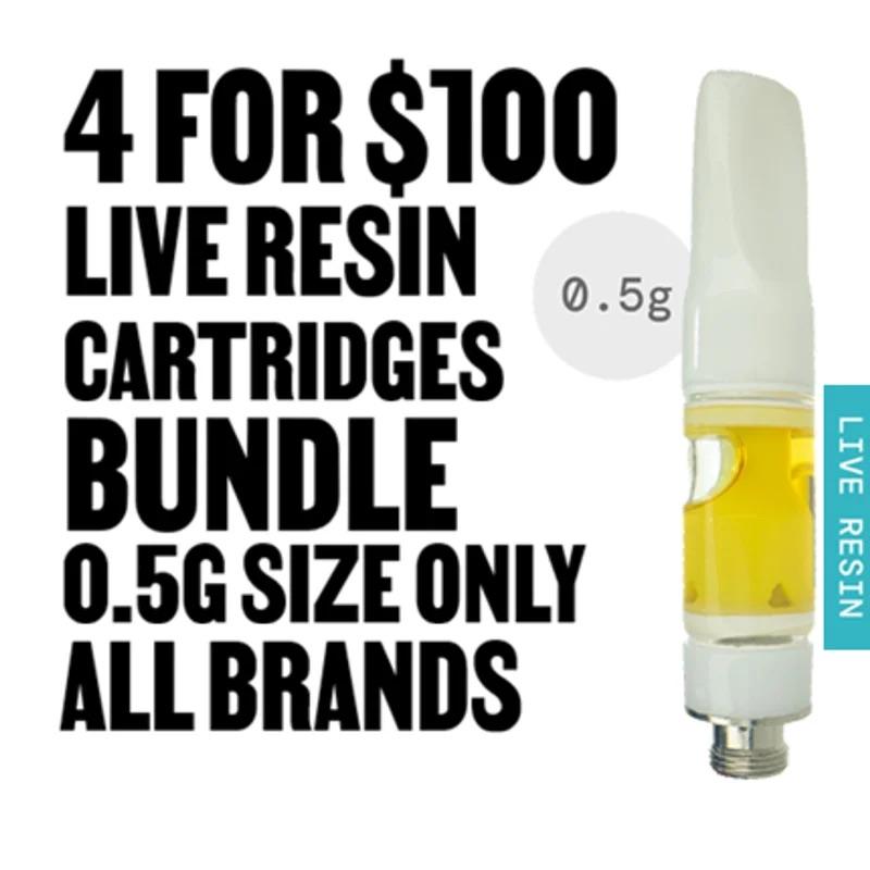 4 Live Resin Cartridges for $100