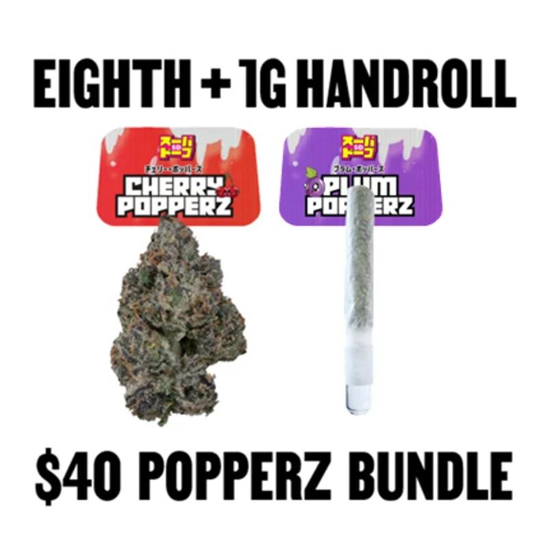 Eighth + 1g Handroll $40 Popperz Bundle