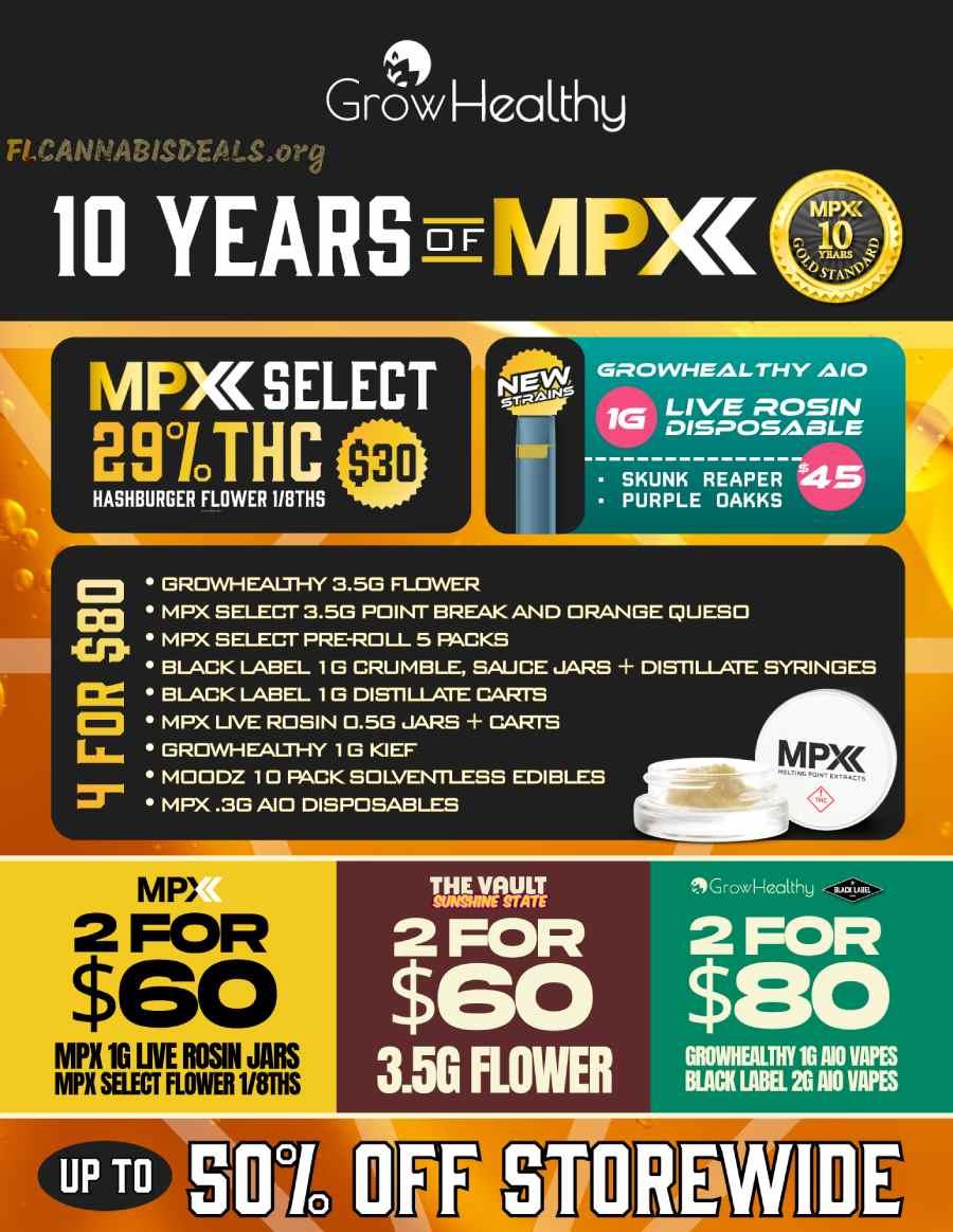 10 Years of MPX Deals & Storewide Savings - Cannabis deal image