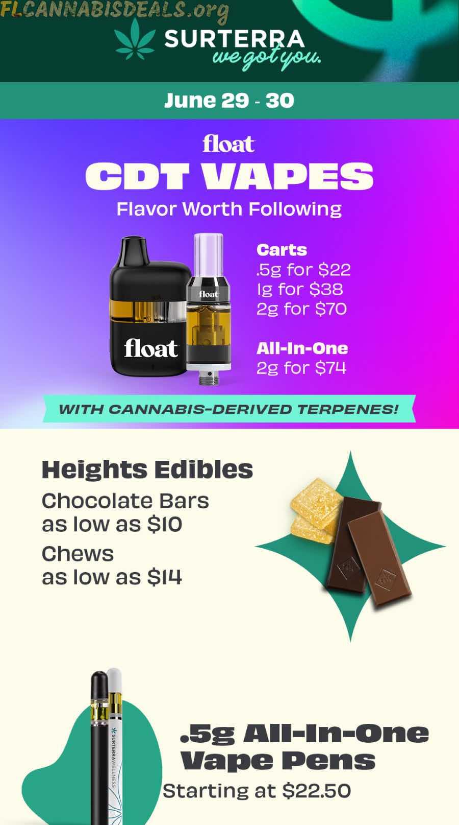 Vape & Edible Deals June 29-30