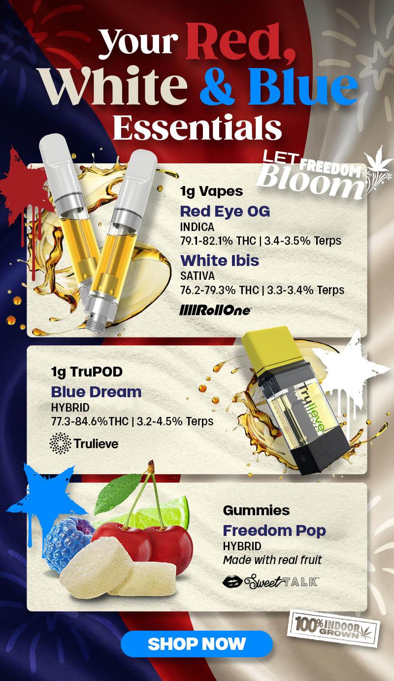Red, White & Blue Essentials - Cannabis deal image