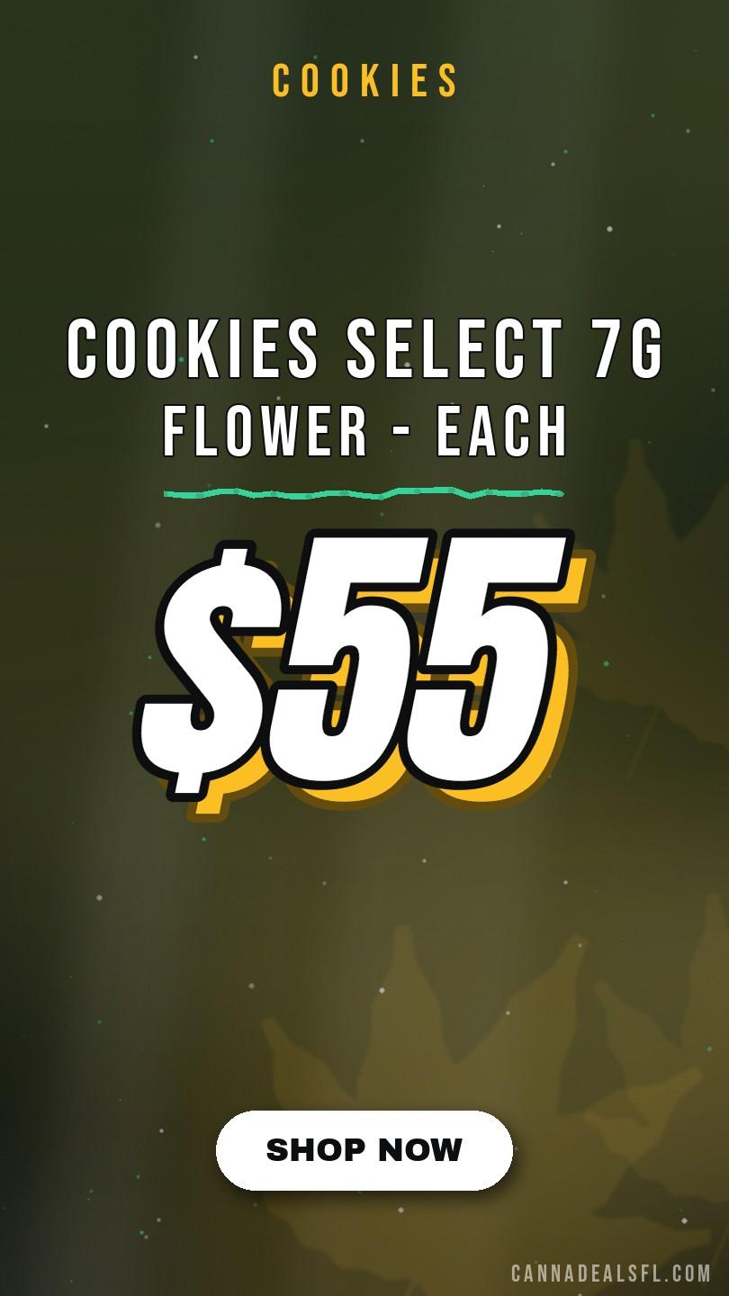 Cookies Select 7g Flower - $55 Each