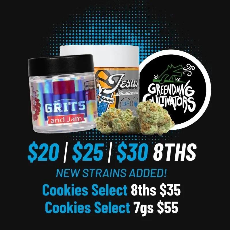 $20-$30 Eighths & Cookies Select Deals - Cannabis deal image