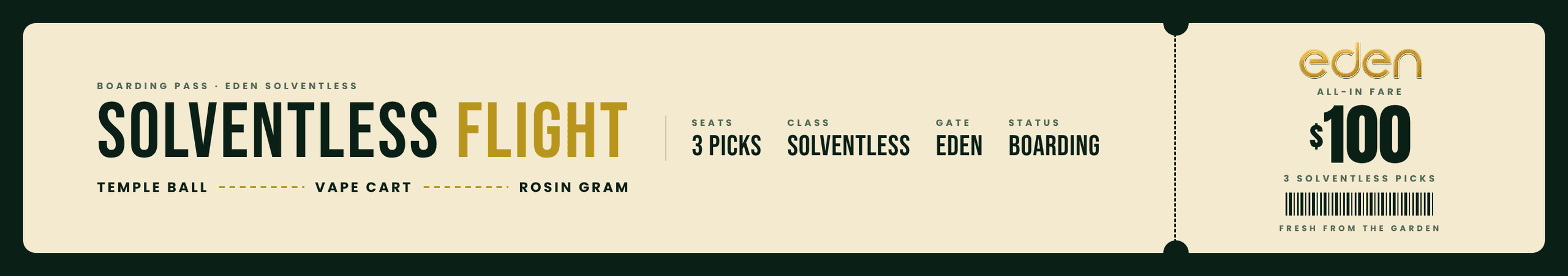 Solventless Flight Bundle $100 - Cannabis deal image