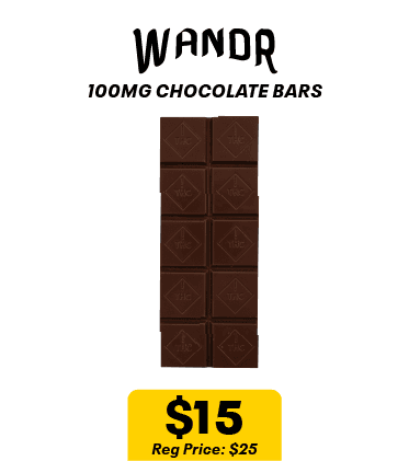 100mg Chocolate Bars for $15 - Cannabis deal image