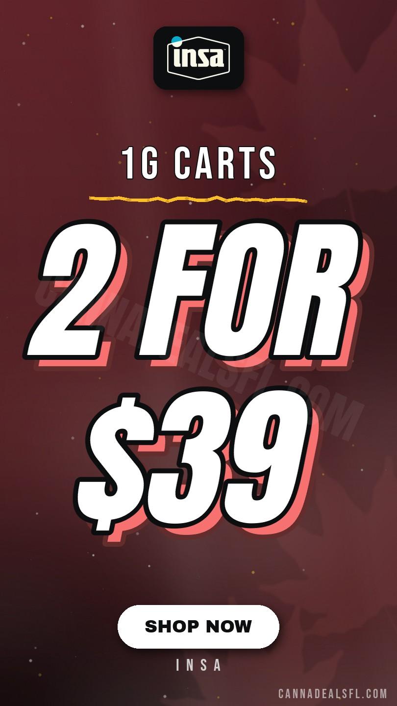 1g Carts - 2 for $39 - Cannabis deal image
