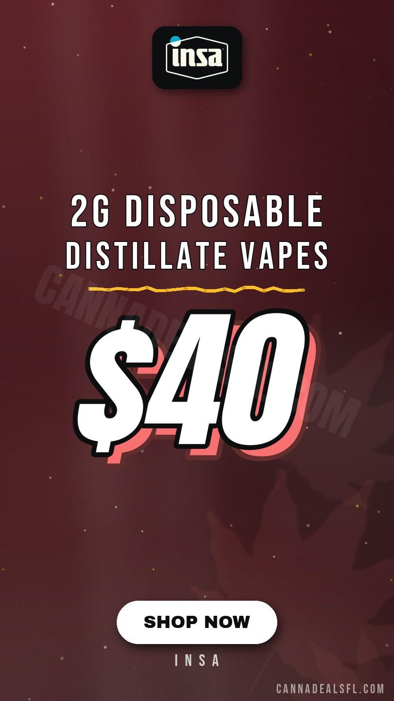 $40 - 2g Disposable Distillate Vapes - Cannabis deal image