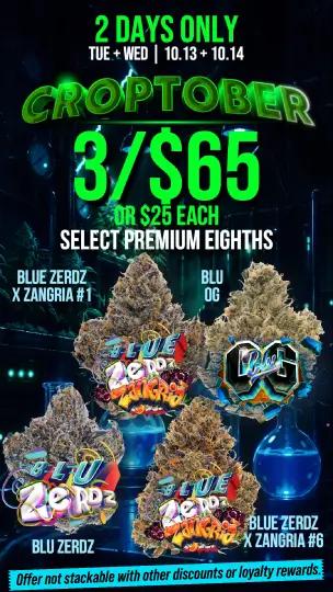 2 Days Only: 3 for $65 Premium Eighths - Cannabis deal image