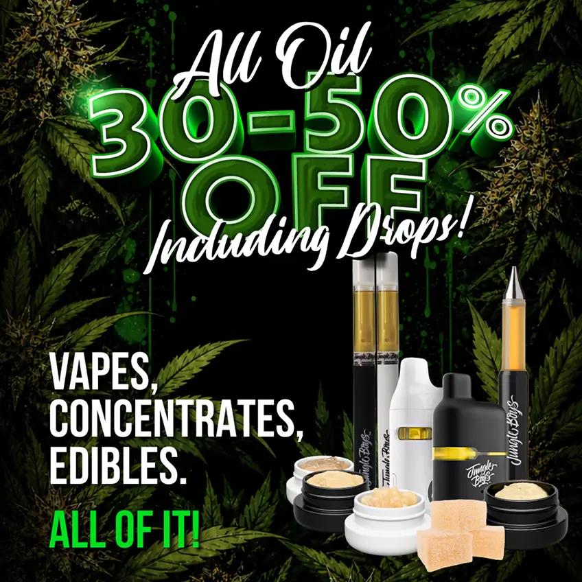 30-50% Off All Oil & Drops