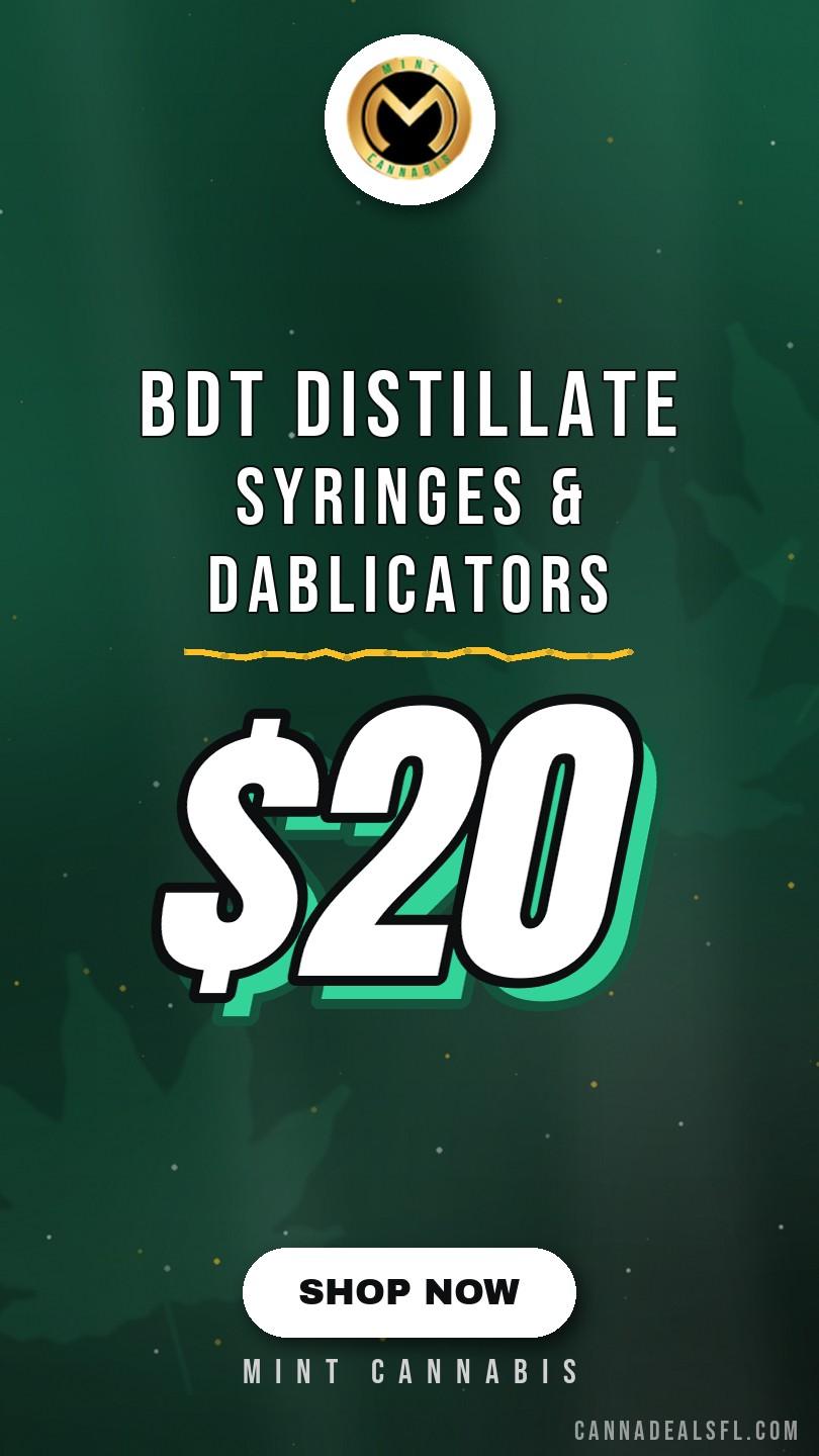 $20 BDT Distillate Syringes & Dablicators - Cannabis deal image