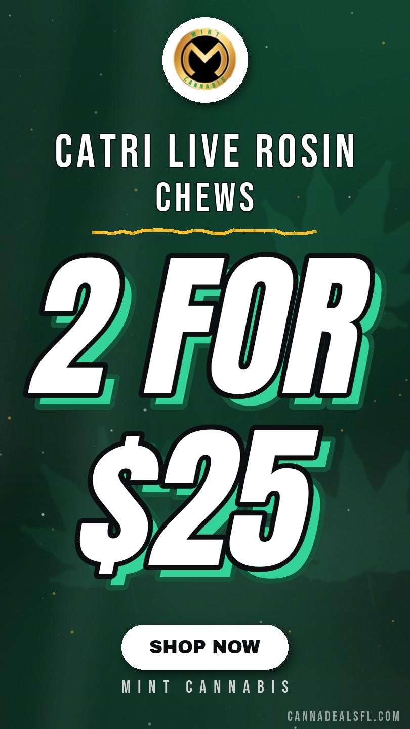 2 For $25 Catri Live Rosin Chews - Cannabis deal image