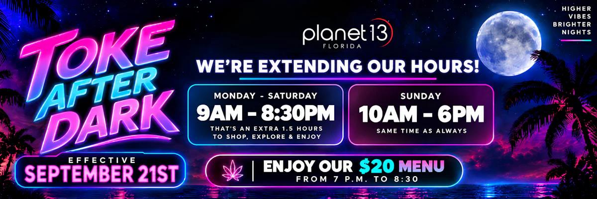 Toke After Dark $20 Menu