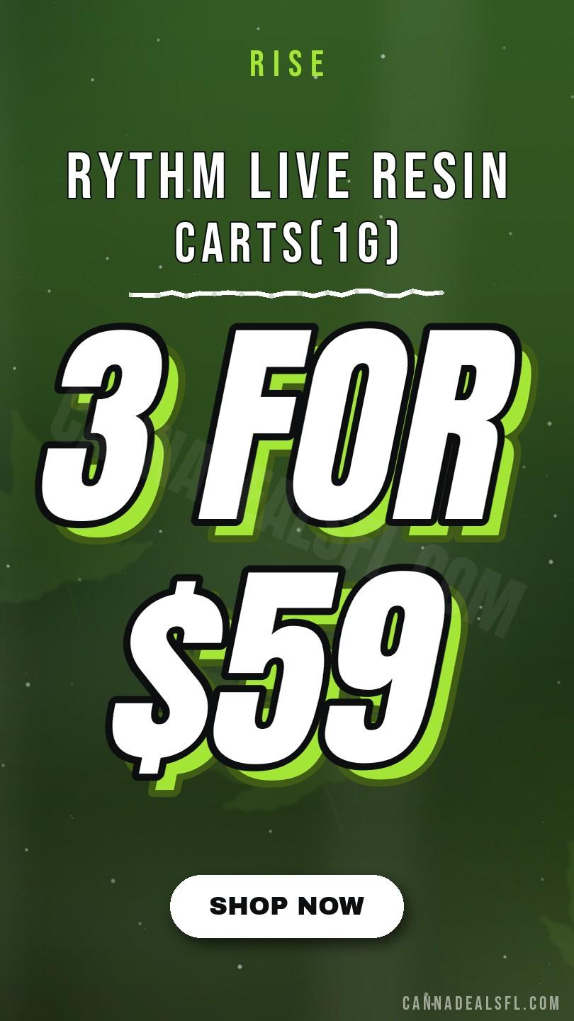 3 for $59- RYTHM Live Resin Carts(1g)