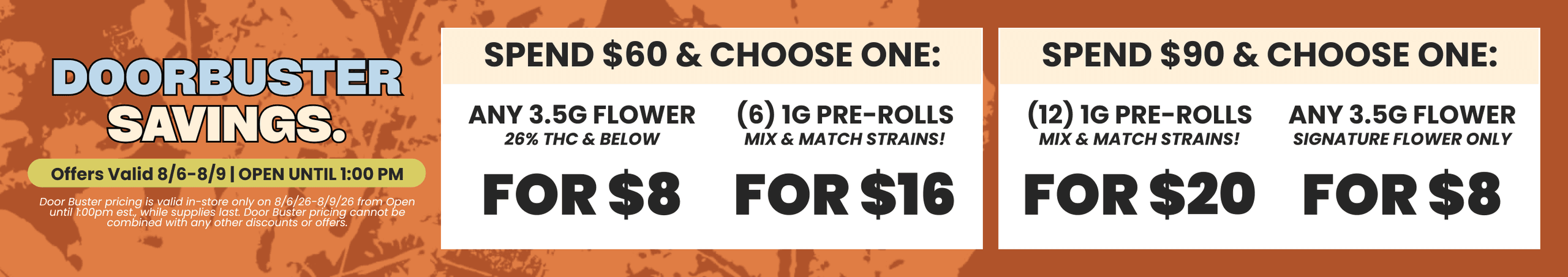 Spend & Save on Flower and Pre-Rolls - Cannabis deal image