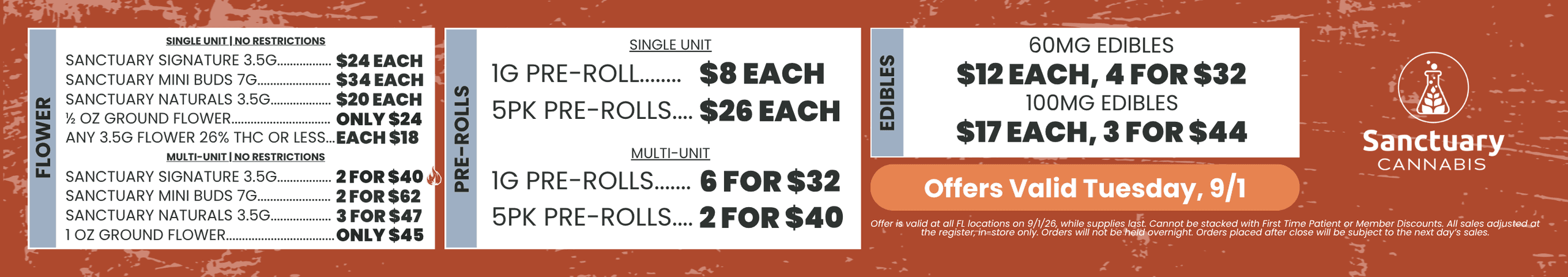 Flower, Pre-Rolls, and Edibles Deals