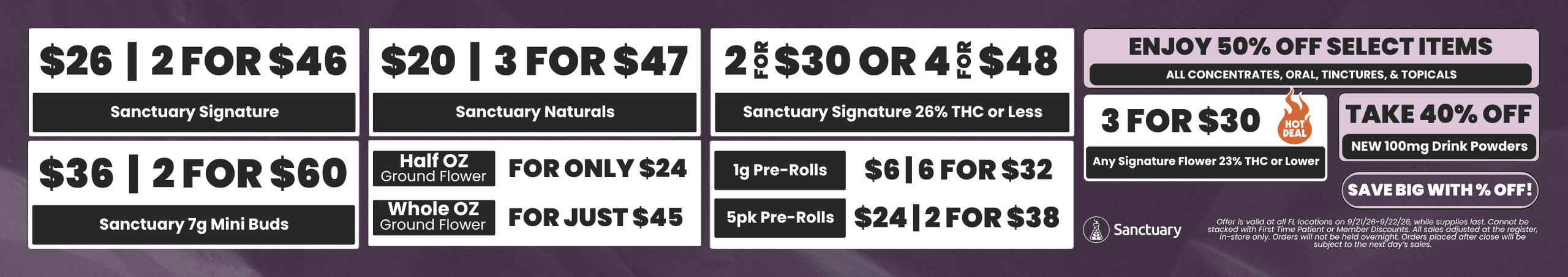 50% Off Select Items & 2 for $46 Flower