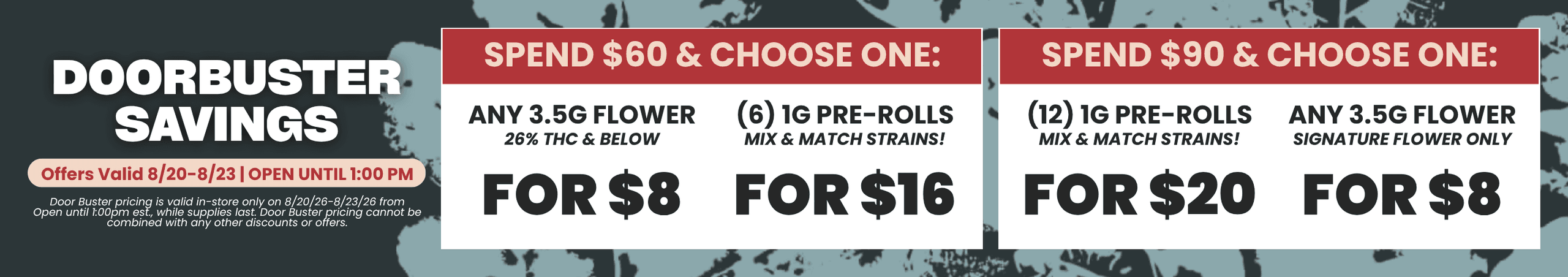 Door Buster Savings: Flower & Pre-Roll Deals - Cannabis deal image
