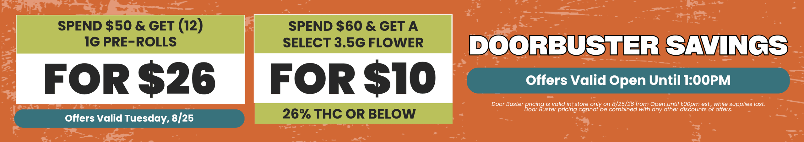 Doorbuster Savings: Pre-Rolls & Flower Deals