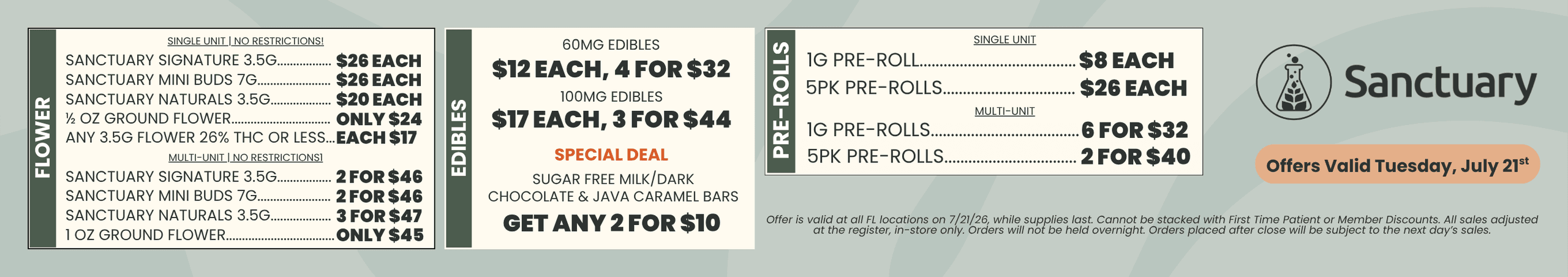 Flower, Edibles & Pre-Roll Deals