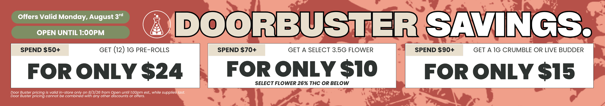 Door Buster Savings: Spend and Save Deals