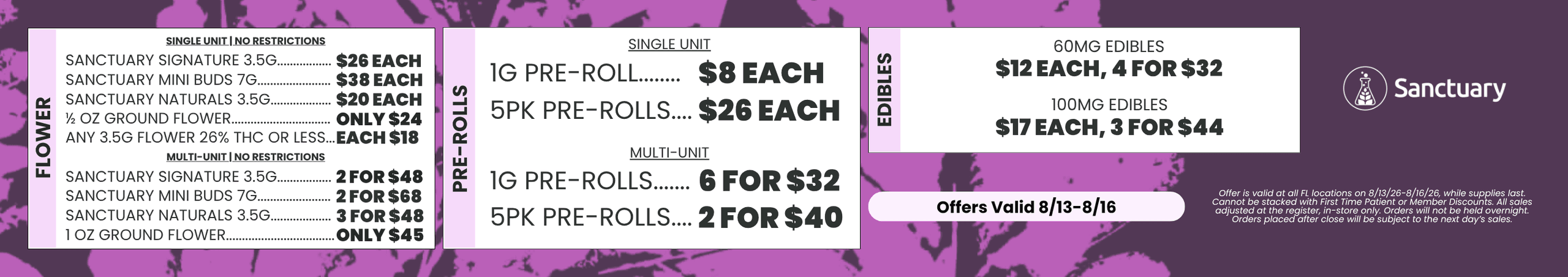 Flower, Pre-Rolls, and Edibles Deals - Cannabis deal image