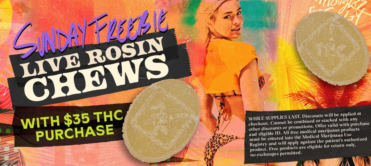 Sunday Freebie Live Rosin Chews - Cannabis deal image