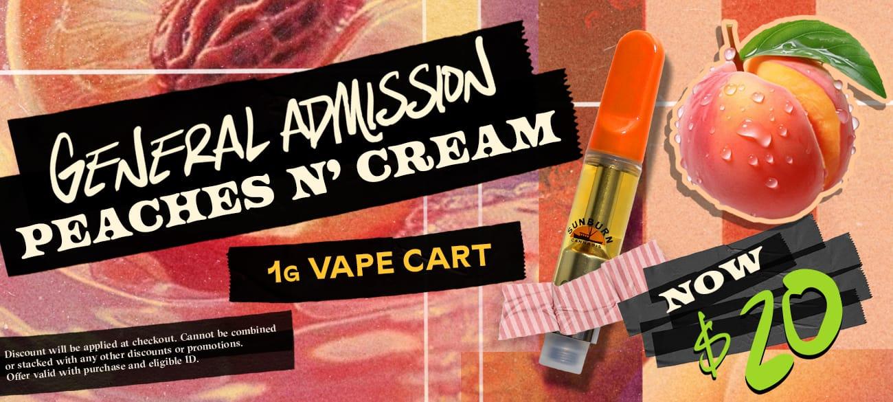1G Vape Cart Now $20 - Cannabis deal image