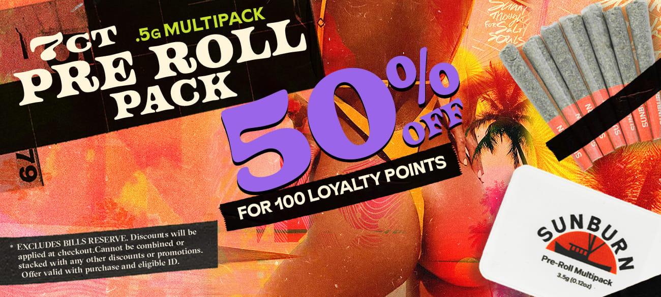 50% Off 7ct Pre-Roll Pack - Cannabis deal image