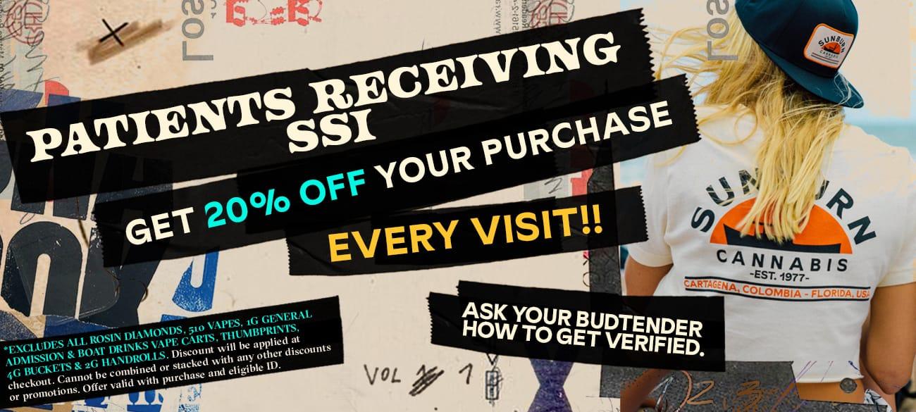 20% Off Every Visit for SSI Patients - Cannabis deal image