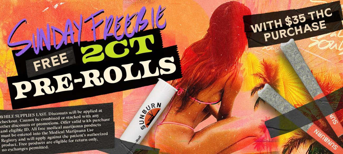 Sunday Freebie: Free 2CT Pre-Rolls - Cannabis deal image